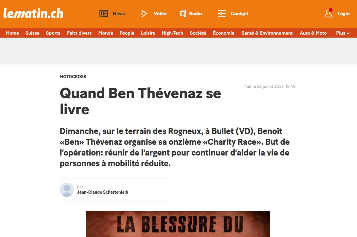 lematin.ch - Quand Ben Thévenaz se livre