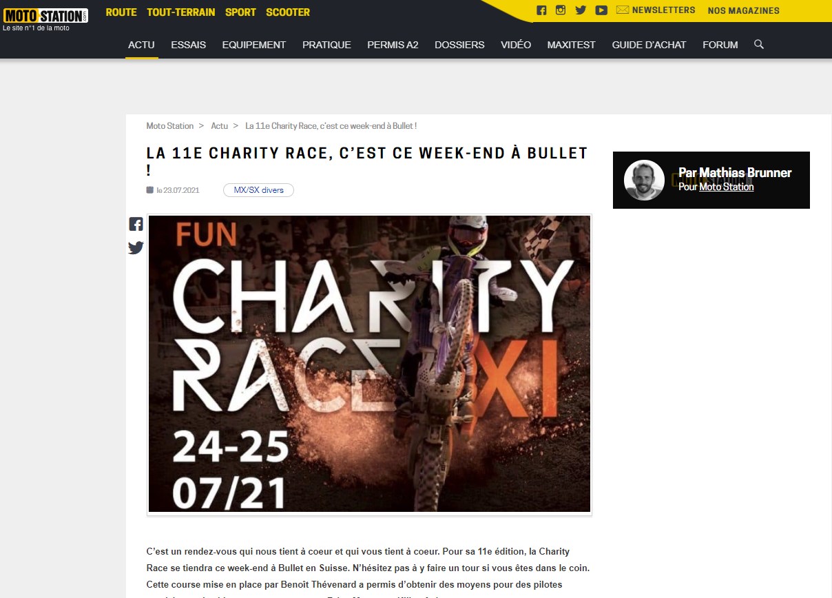 Moto-Station - La 11e Charity Race, c'est ce week-end à Bullet